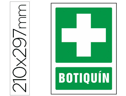 Pictograma señal BOTIQUÍN PVC 21x29,7cm.